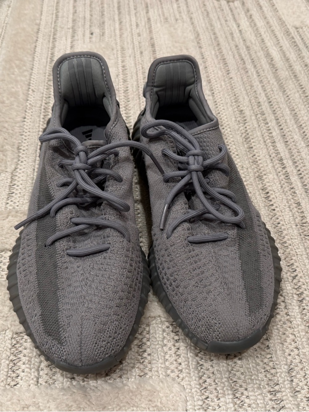 YEEZY Men's Athletic Knit Lace-Up Sneakers in Gray